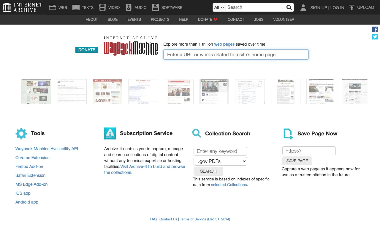 Wayback Machine | OSINT Gems